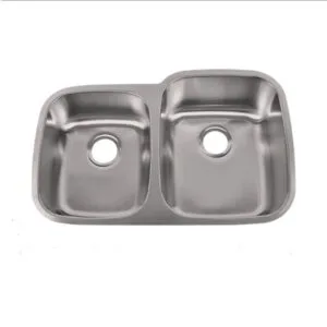 Double bowl stainless steel kitchen sink 60/40 with round corners