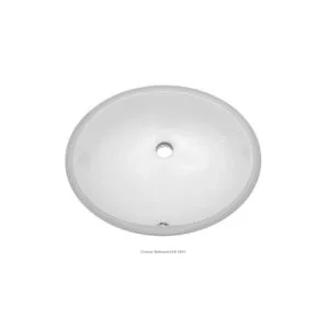 Oval ceramic bathroom sink for vanity